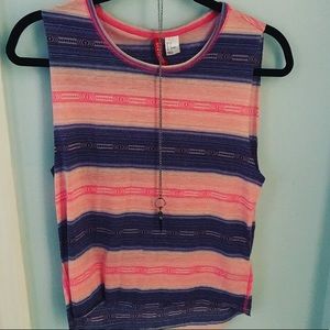 Neon Geometric Tank Top